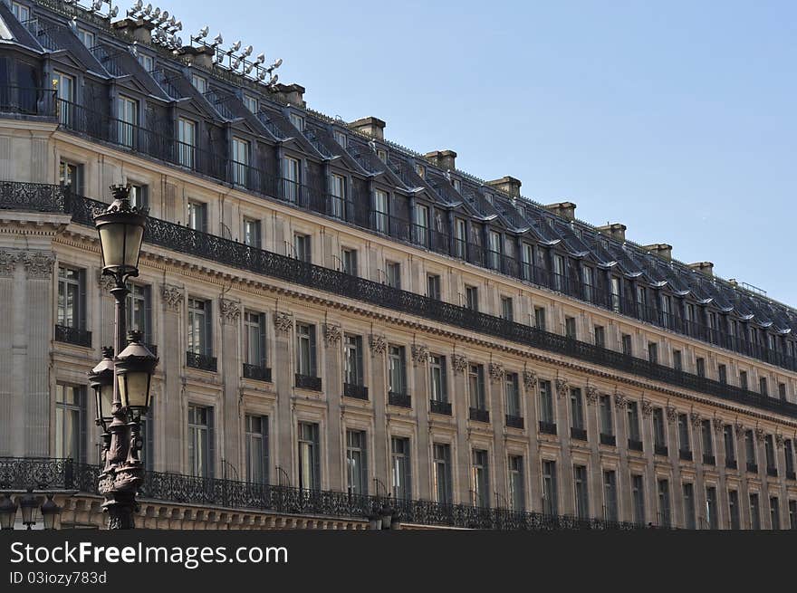 Row of Parisian flats