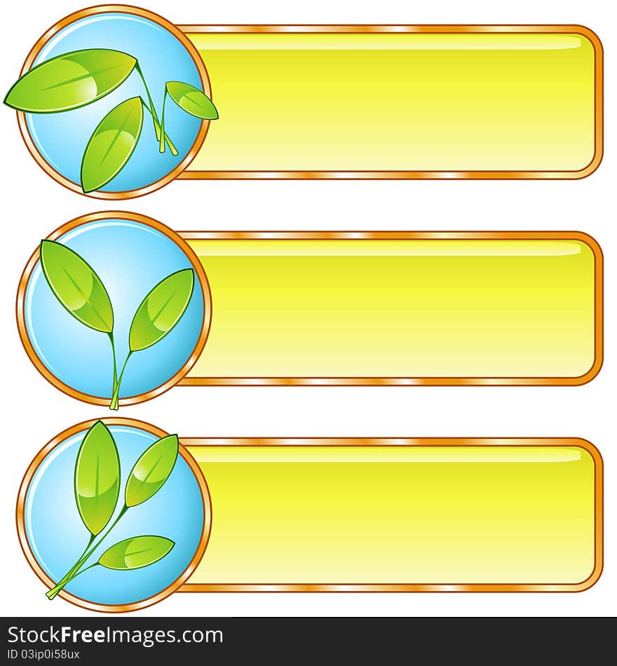 Three eco banners