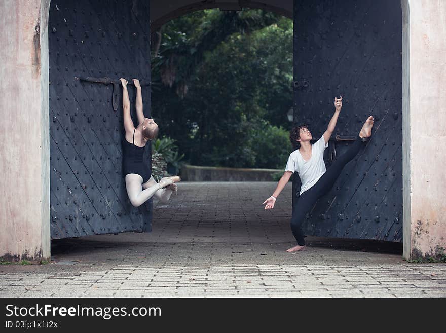 Ballet dancers in the outdoor