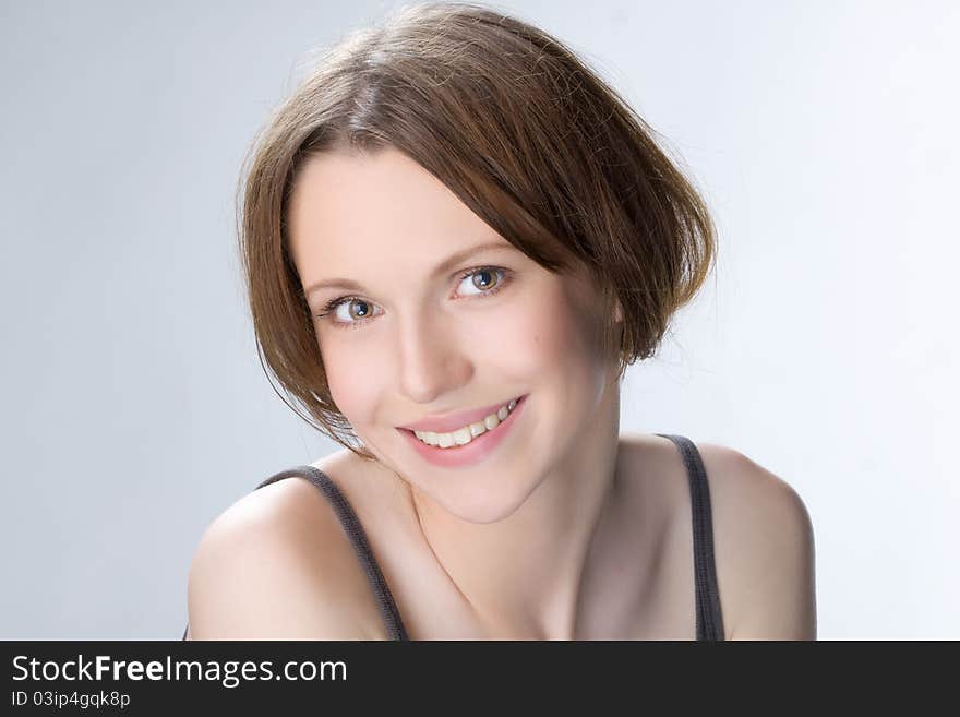 Studio portrait of the girl. Studio portrait of the girl