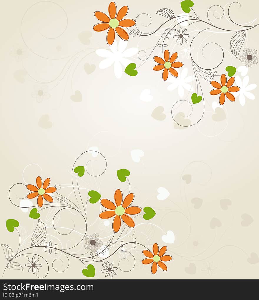 Floral background, for your design