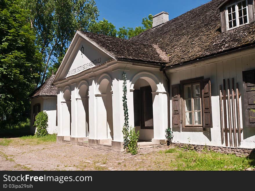 Wooden Hut in Village