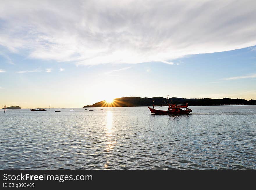 Photo of blue sunset at Kota Kinabalu Sabah Malaysia. Photo of blue sunset at Kota Kinabalu Sabah Malaysia