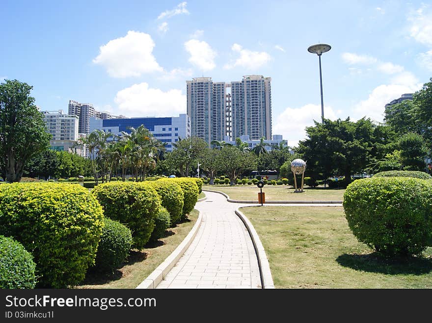 The urban landscape and garden