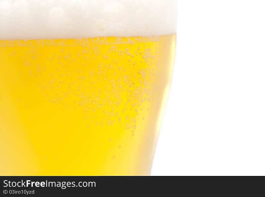 Beer on a white background