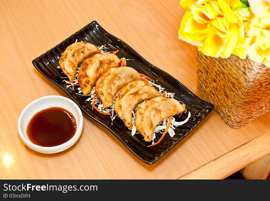 Fried Dumplings Chinese Style Cuisine