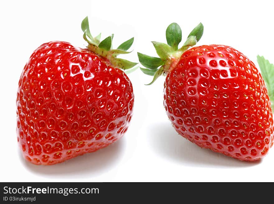 Ripe strawberries that were red. Ripe strawberries that were red