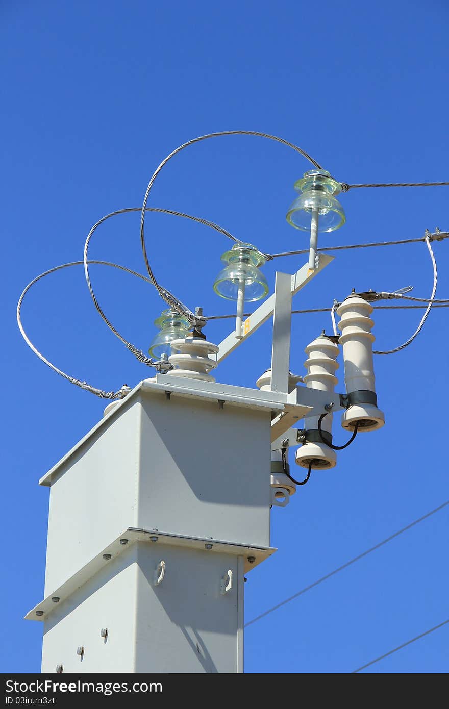 Electrical substation, which supplies the energy of a small housing estate. Electrical substation, which supplies the energy of a small housing estate.