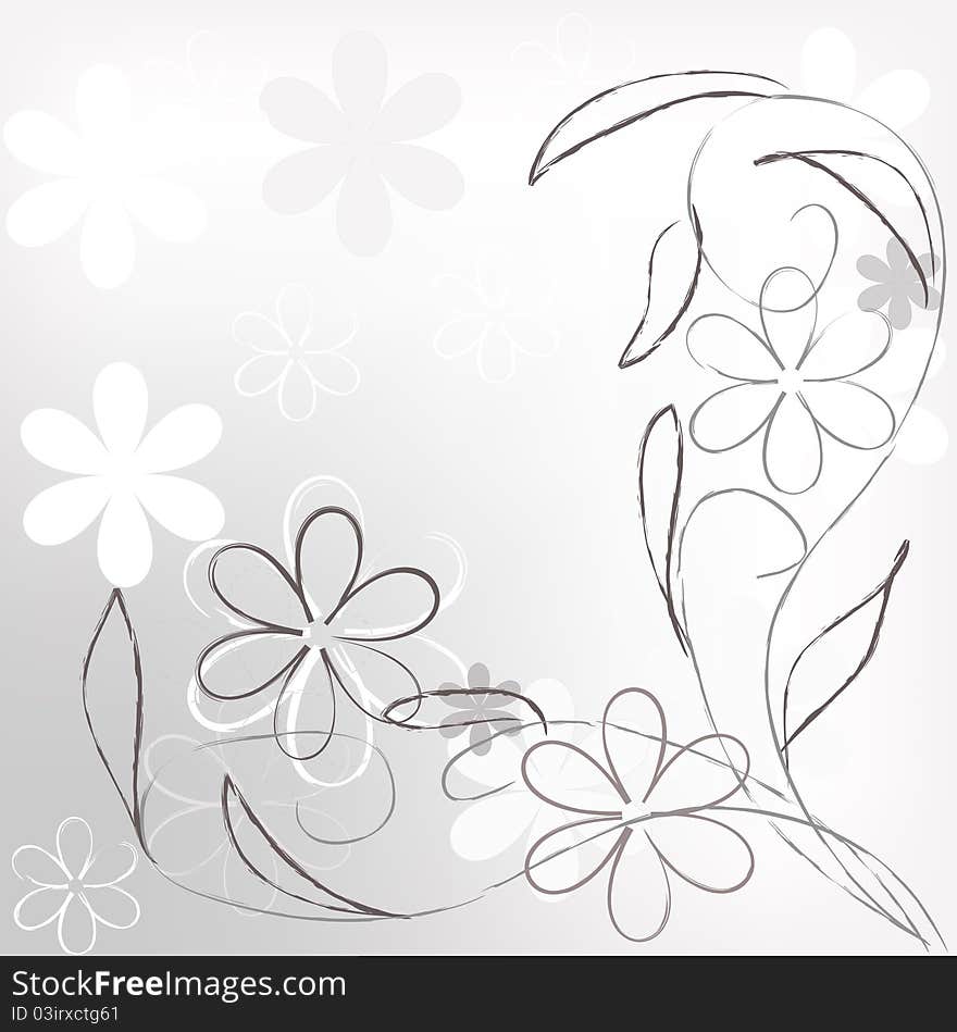 The drawn flowers, The background