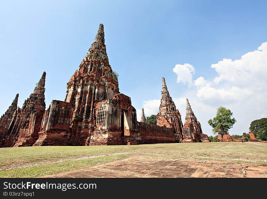 Wat Chai Wattanaram is located in Ayutthaya, Central of Thailand. Ayutthaya is one of the world heritage. Wat Chai Wattanaram is located in Ayutthaya, Central of Thailand. Ayutthaya is one of the world heritage.