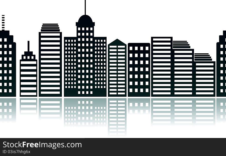 Modern City In Vector