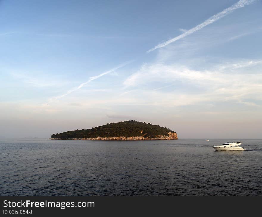 Island and boat