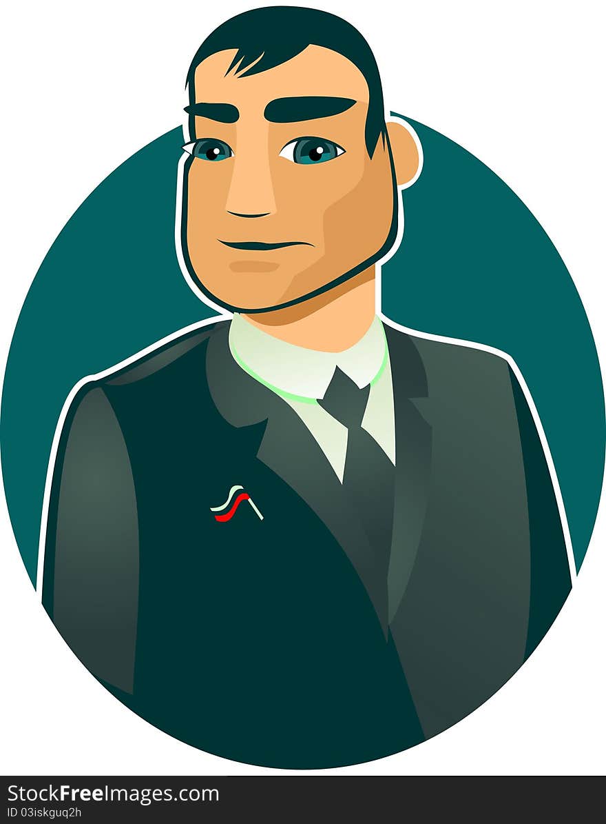 A scalable illustration of a Politician or suited business man. A scalable illustration of a Politician or suited business man.