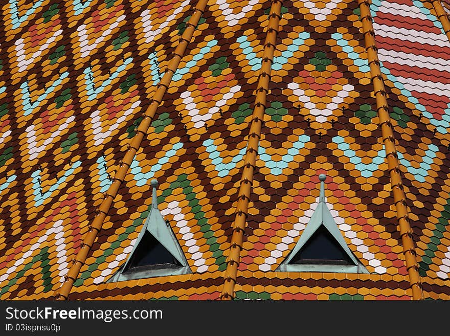 Matthias Church Roof In Budapest