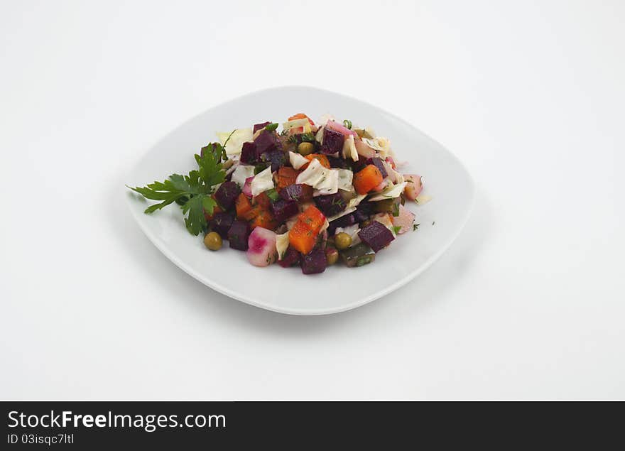 Salad photo on a plate. Salad photo on a plate