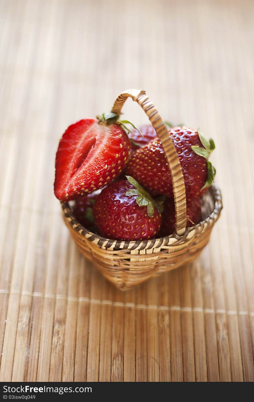 Basket with strawberry