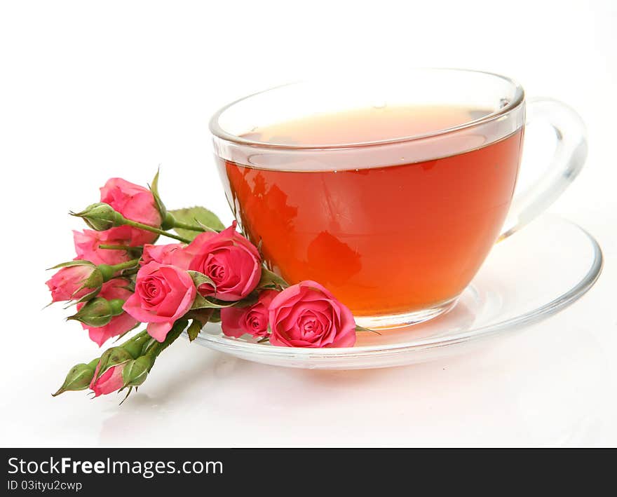 Tea on a white background. Tea on a white background