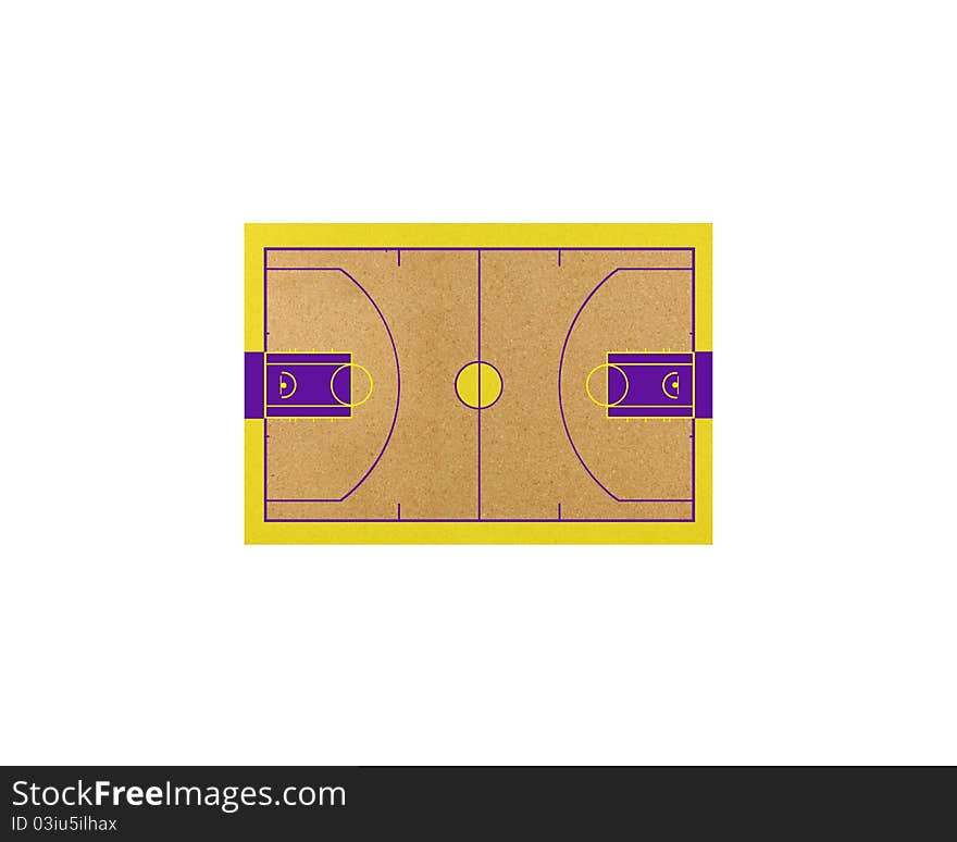 Basketball stadium by cork board. Basketball stadium by cork board