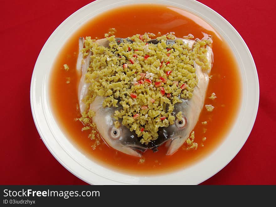 Sichuan, China's head is chopped hot pepper dishes. Sichuan, China's head is chopped hot pepper dishes