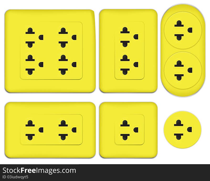 Yellow Electrical Outlet