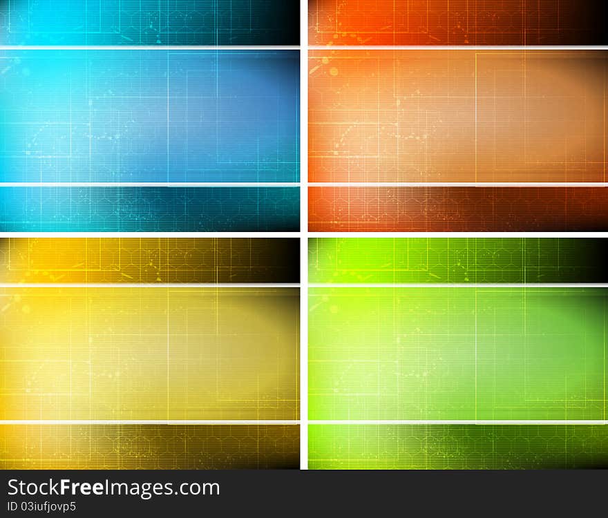 Sample striped background set with 4 cards. Sample striped background set with 4 cards