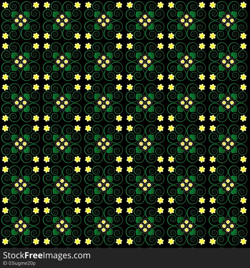 Pattern With Flower Seamless Texture