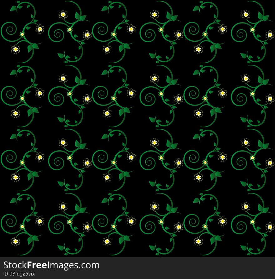 Pattern with curl and flower seamless texture. Pattern with curl and flower seamless texture