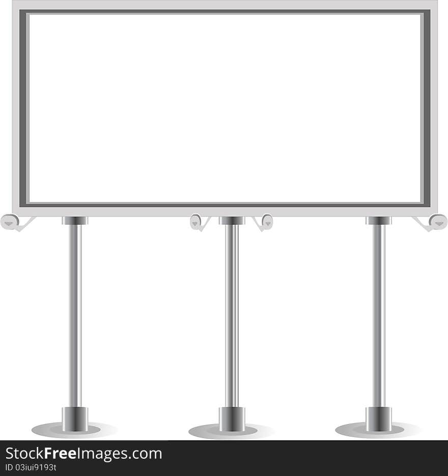 Advertisement empty Billboard information panel. Advertisement empty Billboard information panel