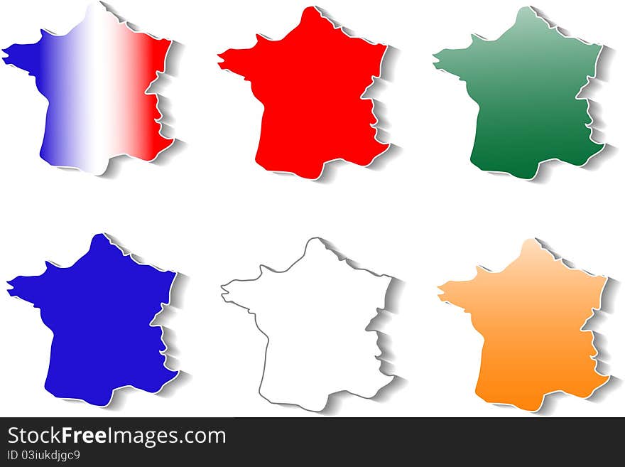 Form of France stickers set