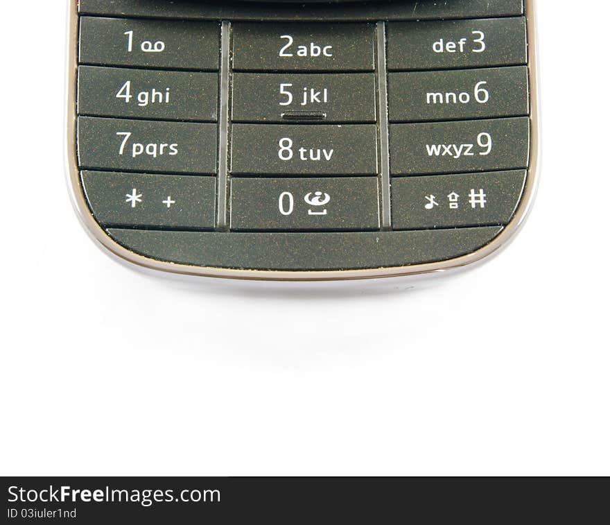 Closeup of cellular phone keypad