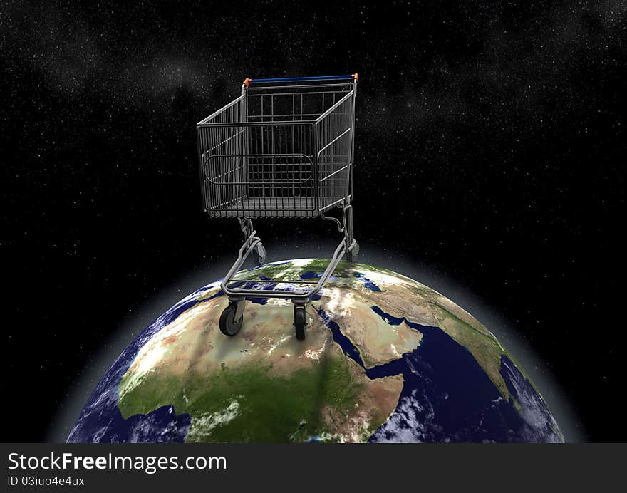 Huge Shopping Cart On Earth