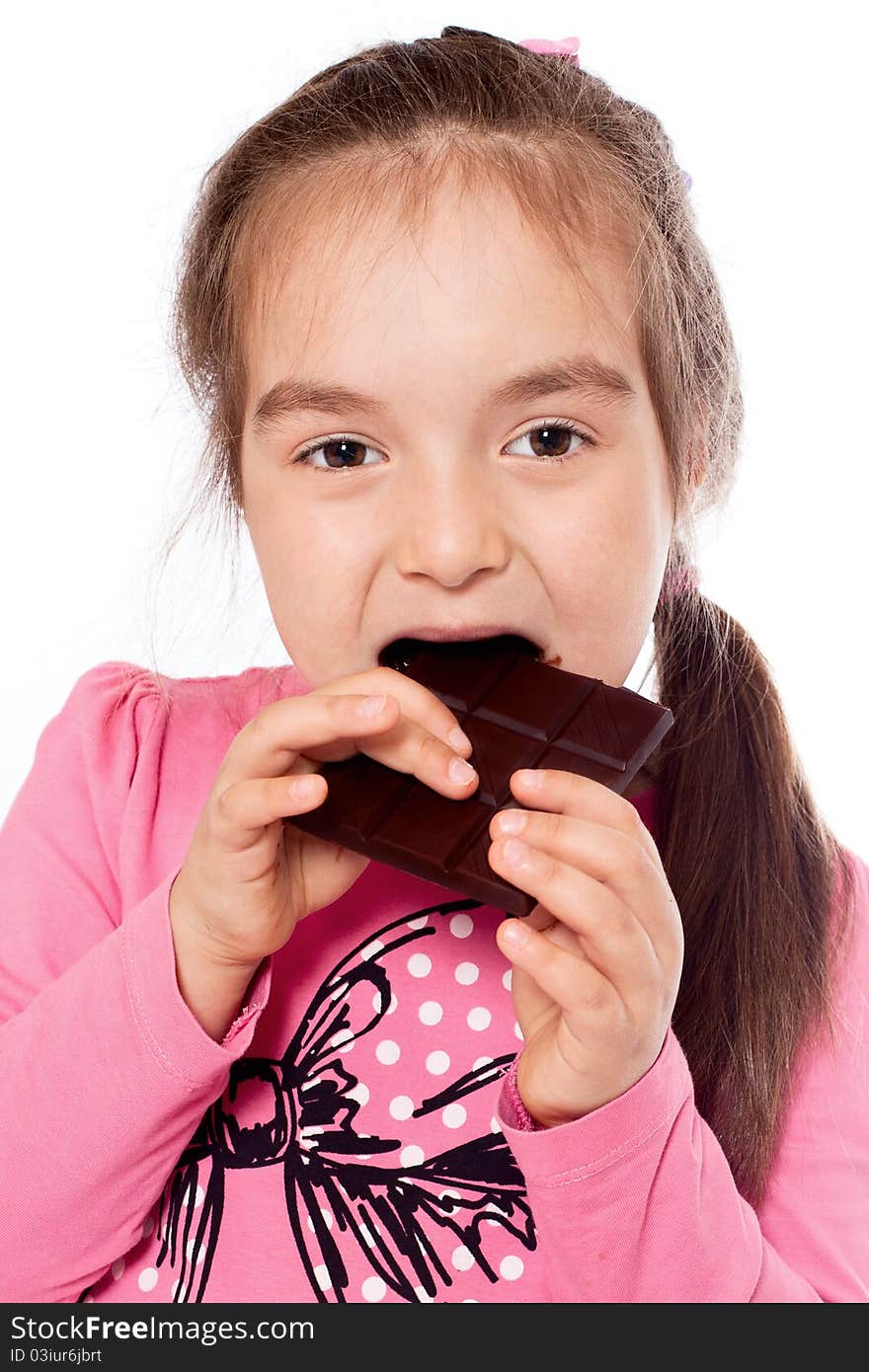 Girl Eating Chocolate