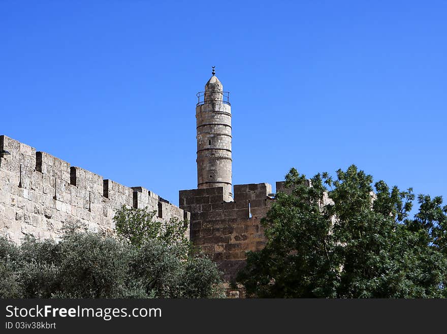 Tower of David in Jerusalem, Old city, Israel. Tower of David in Jerusalem, Old city, Israel