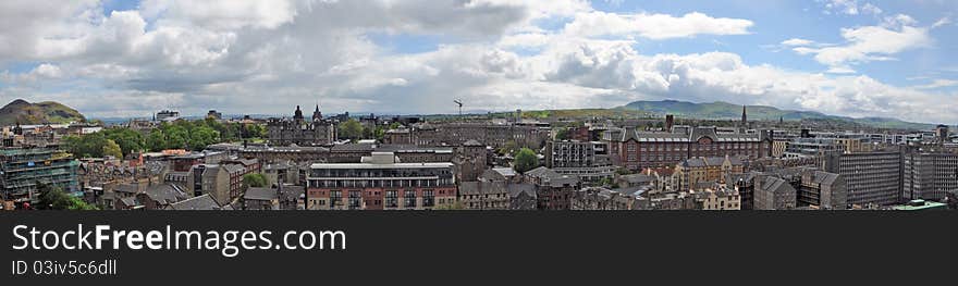 Edinburgh from the castle