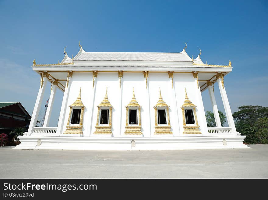 White temple of Thai style