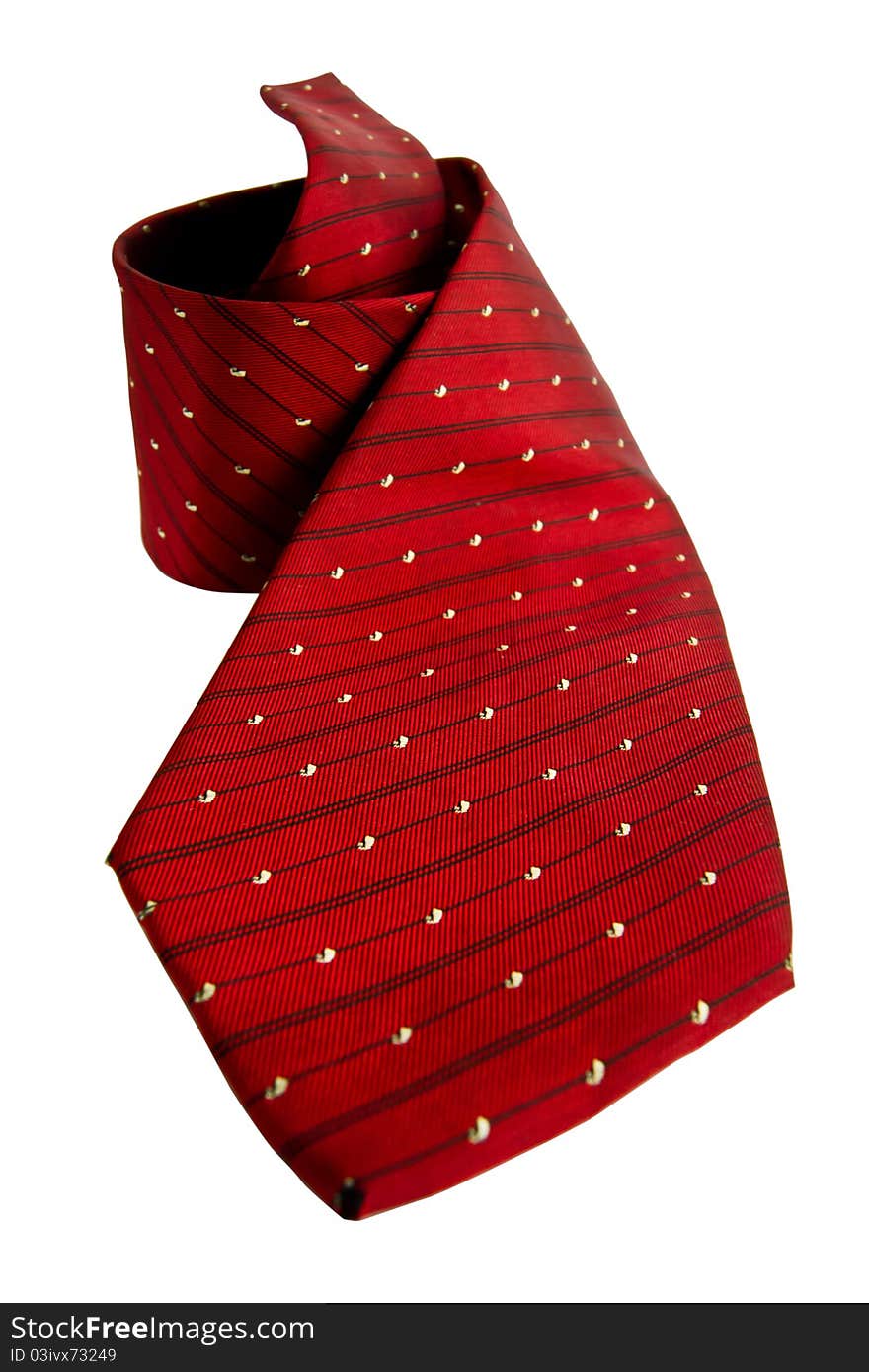 Red striped necktie