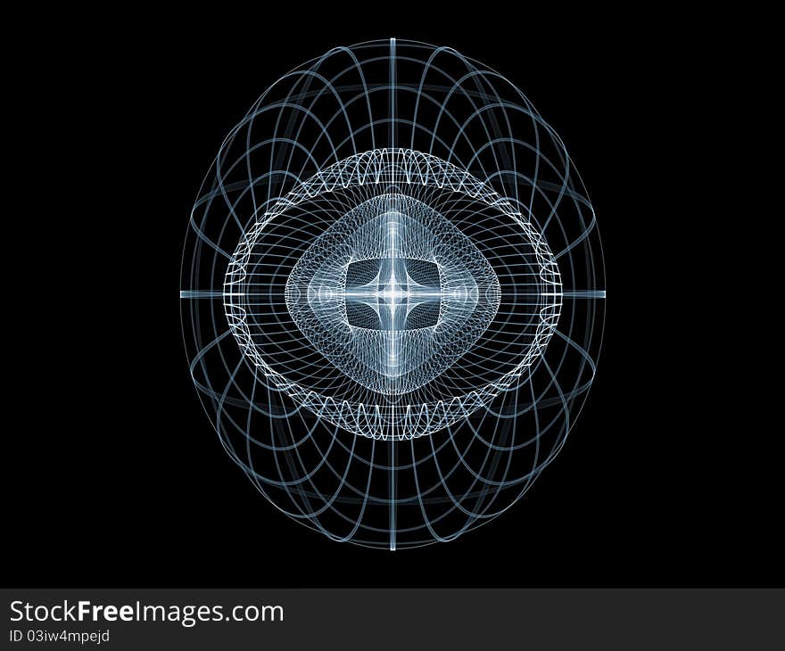 Elegant detailed grid lines rendered on plain background on the subject of science, technologies, geometry and mathematics. Elegant detailed grid lines rendered on plain background on the subject of science, technologies, geometry and mathematics