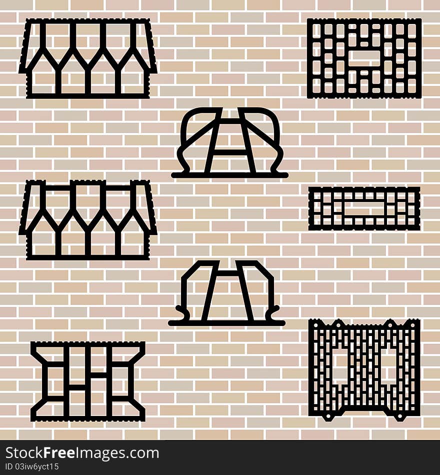 Brick wall abstract, background illustration. Brick wall abstract, background illustration