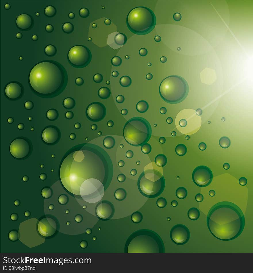 Background with shiny drops. abstract background