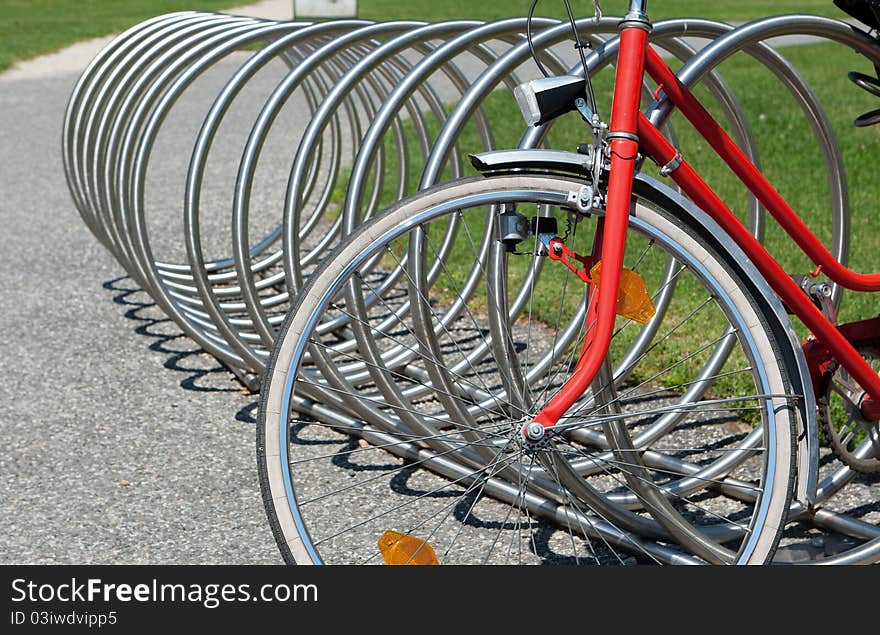 Bicycle stand, safty parking for the bike outdoors