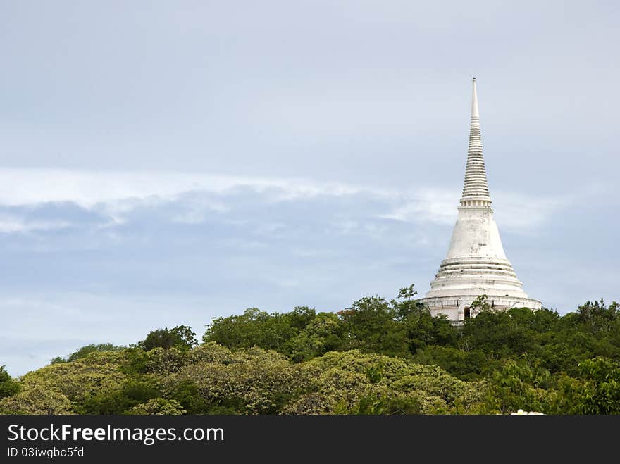 View of Wat Maha Samanaram from the royal observatory on Khao Wang hill