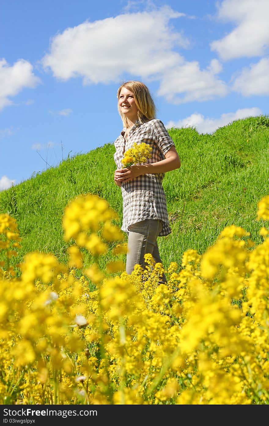 A girl in the flowers