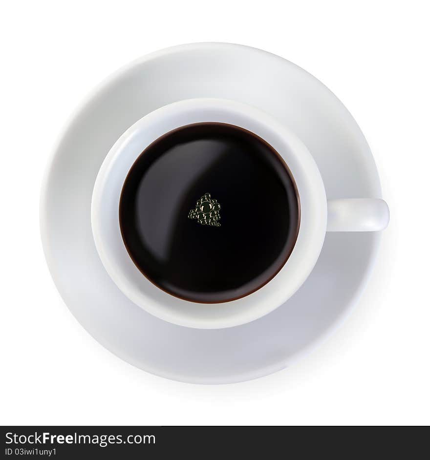 Coffee cup on white background;