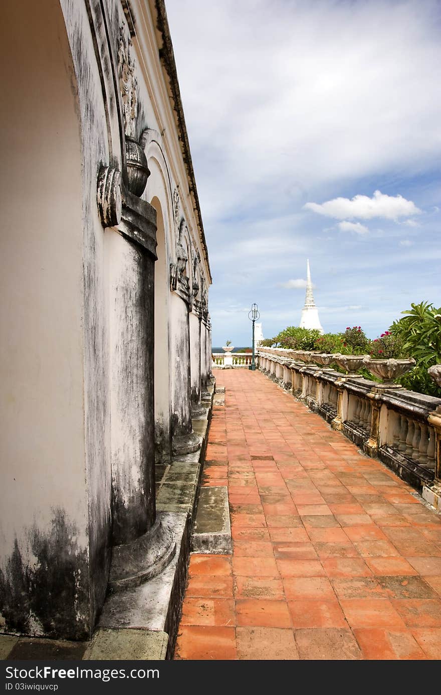 View of Wat Maha Samanaram from the royal observatory on Khao Wang hill