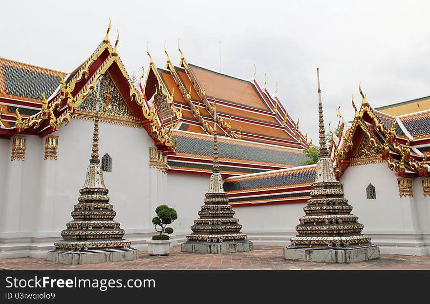 Ancient monuments in the temple