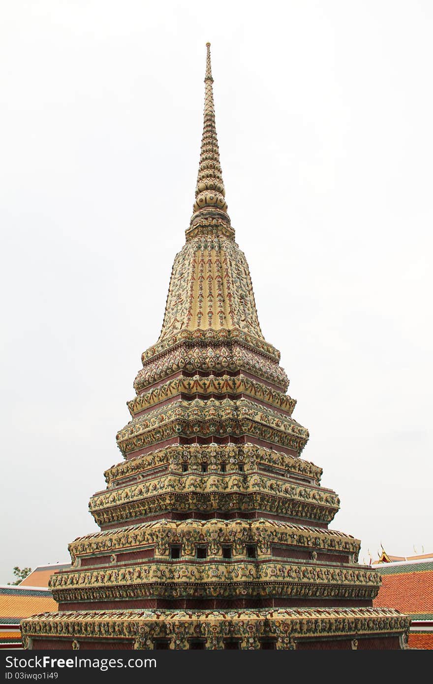 Pagoda in the temple of King Rama I. Pagoda in the temple of King Rama I