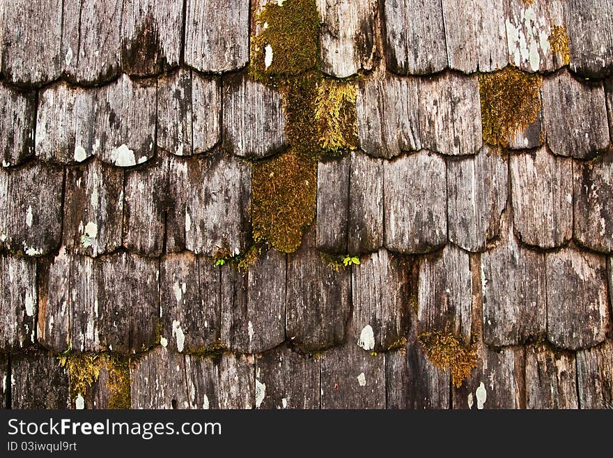 Grunge wooden roof