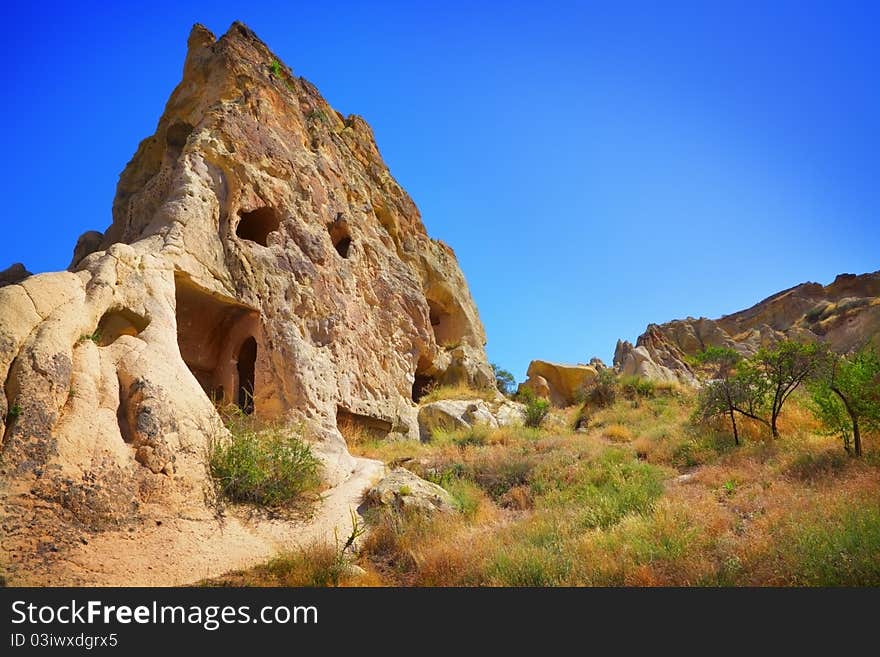 Stone formation in Cappadocia, Turkey