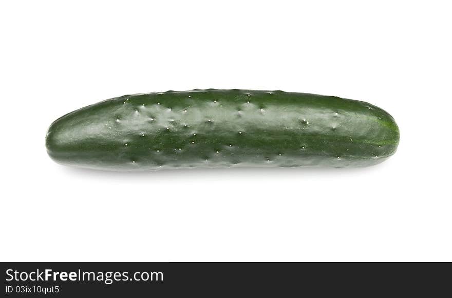 Fresh cucumber isolated over a white background