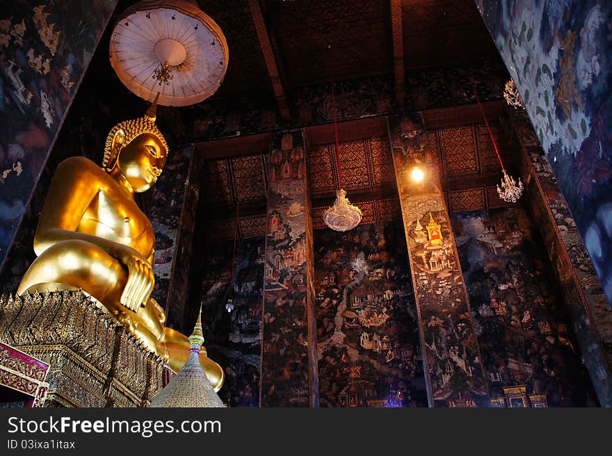 ิBuddha statue in Thai temple.Bangkok